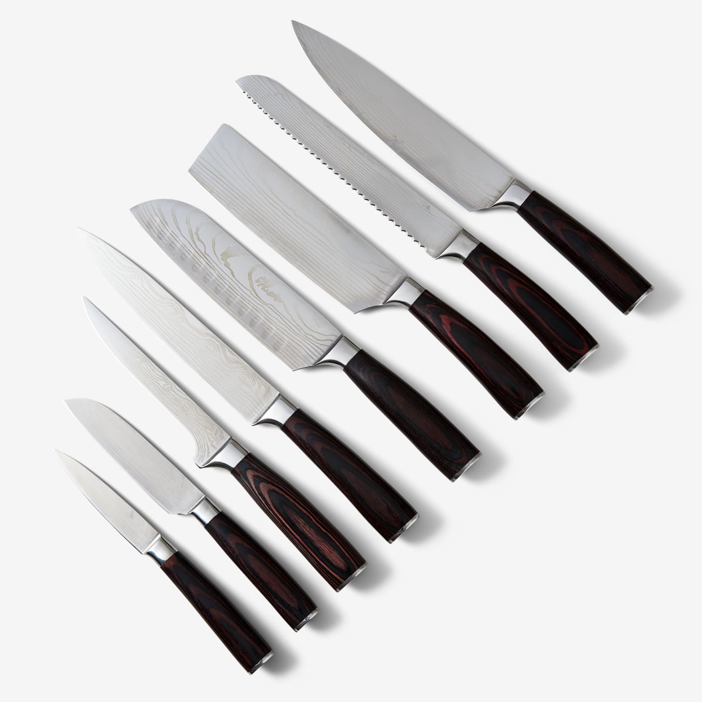 Vertoku Stainless Steel Kitchen Knives Set of 8 Bespoke Post